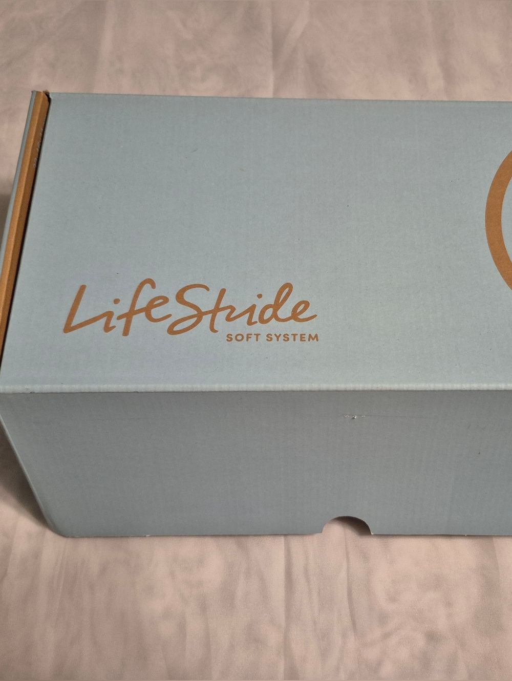 LifeStride TAUPE Size 9.5 Patent Slip-On with Gold Insole